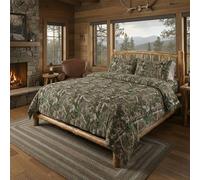 Northwest Parure de lit en Polyester, Motif Camouflage Vert Realtree Xtra pour lit Double