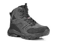 Northwest Territory Everest Bottes de randonnée imperméables en cuir pour homme - Chaussures de randonnée mi-hautes avec semelle antidérapante et doublure respirante, gris, 45 EU