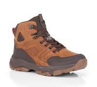 Northwest Territory Everest Bottes de randonnée imperméables en cuir pour homme - Chaussures de randonnée mi-hautes avec semelle antidérapante et doublure respirante, marron, 39 1/3 EU