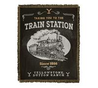 Northwest Yellowstone Couverture Jacquard tissée 116,8 x 152,4 cm