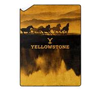 Northwest Yellowstone - Couverture surdimensionnée en Sherpa au Toucher Soyeux, 152,4 x 203,2 cm, Chevaux Sauvages