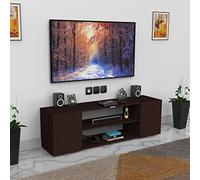 NorthWood Narzo Meuble TV en bois d'ingénierie avec étagères murales Compatible avec TV jusqu'à 55" (wengé)