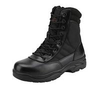 NORTIV 8 Bottes Hautes Militaires Homme Bottine Durable Botte de Combat Tactique Confortable Plus Large,Size 43.5W,Noir,Trooper-W