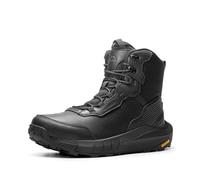 NORTIV 8 Hommes Bottes de Travail Tactiques Imperméables,Botte Combat Antidérapantes Avec Soutien de la Voûte Plantaire pour Militaire, Moto, Randonnée,Size 43,Noir,NMUMMT2502