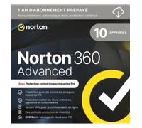 Norton 360 Advanced | 10 Appareils | 1 An | TÃ©lÃ©chargement NumÃ©rique