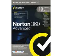 Norton 360 Advanced 2025 - 10 Appareils 1 An - Abonnement automatique