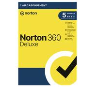 Norton 360 Deluxe 2026 | 5 appareils | 1 an | VPN Inclus | 50Go Cloud | PC/Mac/Android/iOS | En Téléchargement