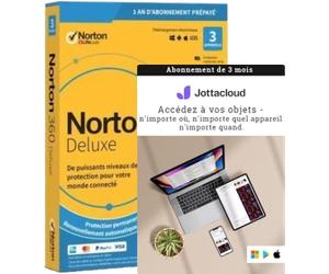 Norton 360 Deluxe 3 Appareils â SÃ©curitÃ© premium + Sauvegarde cloud gratuite