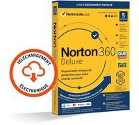 Norton™ 360 Deluxe 50GB 2022 |5 Appareils | 1 An d'Abonnement | Secure VPN -Envoyé par mail