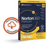 Norton™ 360 Premium 2022 |10 Appareils | 1 An d'Abonnement | PC/Mac/iOS/Android - Téléchargemen