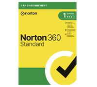 Norton 360 Standard 2026 | 1 appareil | 1 an | VPN Inclus | 10Go Cloud | PC/Mac/Android/iOS | Téléchargement