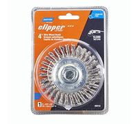 Norton Brosse métallique de 10,2 cm pour meuleuse d'angle, brosse métallique en acier inoxydable pour nettoyage, brosse métallique nouée, 1 pièce