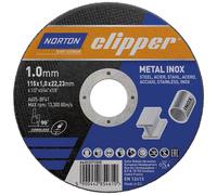 NORTON CLIPPER Disque à Tronçonner Acier/INOX 115x1,0x22,23mm 66253371505