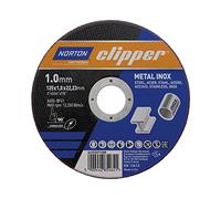 Norton Clipper Lot de 100 disques à tronçonner pour acier/inox 125 x 1,0 x 22,23 mm