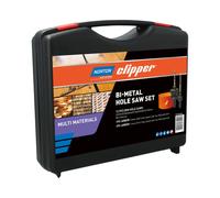 Norton Clipper Premium - Jeu de 14 scies de couronne bimétal (22-102 mm, 2 manches, coffret) pour différents matériaux comme le métal, le bois et le placoplâtre
