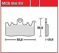 Norton Commando 961 Mkii 2019-2020 TRW Sv Série Sindered Frein Patins MCB856SV