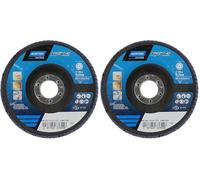 Norton Disque à lamelles fibre technique Norzon 125 x 22 mm Grain 60 (Lot de 2)