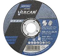 Saint-Gobain Norton VULCAN Disque de coupe métal inox droit ultra-fin 125x1,6x22,23 Quantité:1
