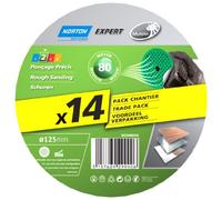 Norton Lot de 14 Disques expert 125 x 18 mm multi-air Grain 80