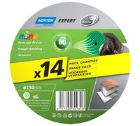 Norton Lot de 14 Disques expert 150 x 18 multi-air Grain 80