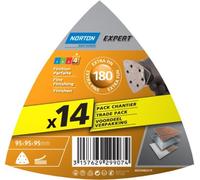 Norton Lot de 14 Patins Delta expert 95 mm Grain 180