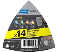 Norton Lot de 14 Patins Delta expert 95 mm Grains Assortis