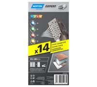 Norton Lot de 14 Patins expert 93 x 185 multi-air Grains assortis