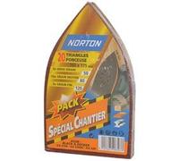 Norton Lot de 20 Triangles multi-ponceuse Grain assortis (Dimensions : 105x175 mm. )