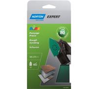 Norton Lot de 5 Patins perfores auto-agrippantes expert 175 x 105 mm Grain 80