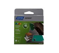 Norton Triangles perforés auto-agrippants Expert 95 mm Grain 80 6 trous – Lot de 5