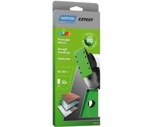 NORTON - Patin Expert trous parallèles 93x230 grain 80 x 5 pièces