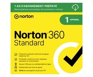 Norton Security Deluxe | toujours les derniÃšres versions | pendant 1 an | incluant la promesse de protection contre les virus Norton