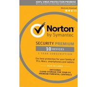 Norton Security Premium - 10 Device + 25 GB - 1 Year - Norton Key EUROPE