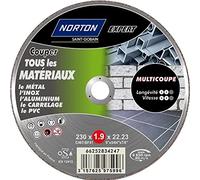 Norton Tronçonnage fin tous matériaux multi coupe 230 x 1,9 x 22,2 mm