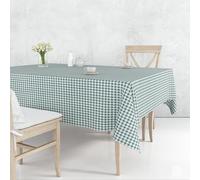 Nortufting Nappe de Table Toile Cirée à Carreaux imperméable Décor Traditionnel - Largeur 140 cm - Livraison roulée et sans Plis (Vert, Rouleau 140 x 20 ML)
