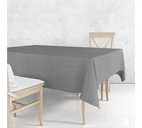 Nortufting Nappe Tissu Coton Enduit - Imperméable, Résistante & Anti Taches - Nappe Déco Élégante, Facile à Nettoyer pour Table Intérieur & Extérieur (Ardoise Gris, Ovale 180 x 240 cm)