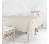 Nortufting Nappe Tissu Coton Enduit - Imperméable, Résistante & Anti Taches - Nappe Déco Élégante, Facile à Nettoyer pour Table Intérieur & Extérieur (Dune Beige, Ovale 180 x 300 cm)