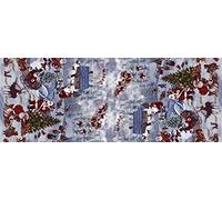 Nortufting Nappe Toile Cirée de Noël - Largeur 140 cm - TRAINEAU Bleu - Roulé sur Un Tube en Carton (sans Plis) (Rect 140 x 250 cm)