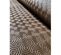 Nortufting Protège Table sous Nappe PVC Chocolat - Largeur 140 - Roulé sur Tube en Carton (sansplis) (Rect 140 x 150 cm)