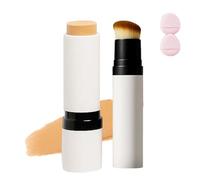 Noruno Foundation Stick,Korean Skincare Color Changing Foundation,Dual-Ended Full Coverage Hydrating Concealer Balm With Brush,Hydrating Long Lasting,Waterproof And Sweatproof (C30-A, SIZE)