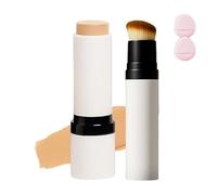 Noruno Foundation Stick,Korean Skincare Color Changing Foundation,Dual-Ended Full Coverage Hydrating Concealer Balm With Brush,Hydrating Long Lasting,Waterproof And Sweatproof (C50-B, SIZE)