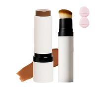 Noruno Foundation Stick,Korean Skincare Color Changing Foundation,Dual-Ended Full Coverage Hydrating Concealer Balm With Brush,Hydrating Long Lasting,Waterproof And Sweatproof (C90-D, SIZE)