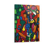 Norval Morrisseau Naive Art Peinture Poster Grande Terre Mère Décoration murale à suspendre 30 x 45 cm