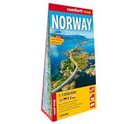 Norvège 1/1.000.000 (carte grand format laminée). Norway