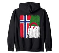 Norvège Algérie Demi Drapeau Norvégien Patrimoine Algérien Sweat à Capuche