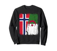 Norvège Algérie Demi Drapeau Norvégien Patrimoine Algérien Sweatshirt