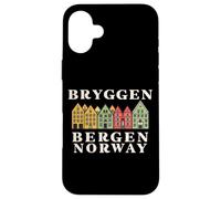 Norvège Bergen Bryggen Architecture norvégienne Oslo Retro Coque pour iPhone 16 Plus