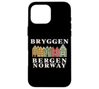 Norvège Bergen Bryggen Architecture norvégienne Oslo Retro Coque pour iPhone 16 Pro Max