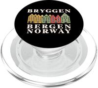 Norvège Bergen Bryggen Architecture norvégienne Oslo Retro PopSockets PopGrip pour MagSafe