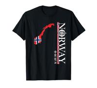 Norvège - Coordonnées du Cercle Polaire - Drapeau Carte norvégienne T-Shirt